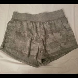 Gray Camo Shorts With Pockets